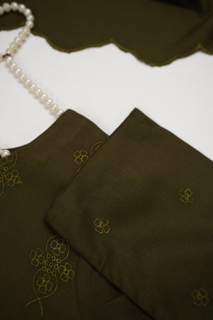 Maya Collection by Sobia Waseem chikankari embroidered Dhanak shirt with embroidered shawl and plan bottom MDC-06