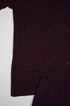 Maya Collection by Sobia Waseem chikankari embroidered Dhanak shirt with embroidered shawl and plan bottom MDC-01