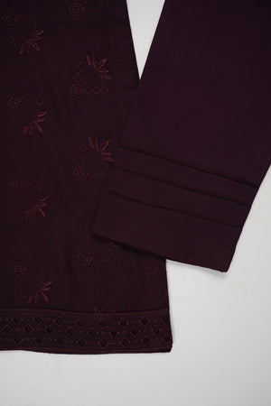 Maya Collection by Sobia Waseem chikankari embroidered Dhanak shirt with embroidered shawl and plan bottom MDC-01