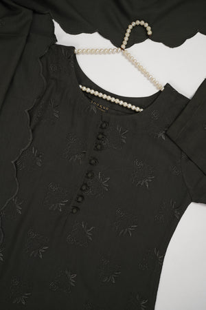 Maya Collection by Sobia Waseem chikankari embroidered shirt with embroidered shawl and plan bottom MDC-02