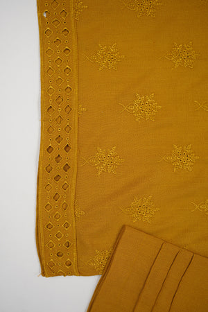 Maya Collection by sobia waseeem Chikankari embroidered Dhanak shirt with embroidered shawl and plan bottom MDC-07