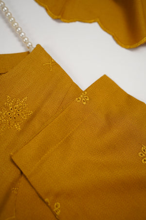 Maya Collection by sobia waseeem Chikankari embroidered Dhanak shirt with embroidered shawl and plan bottom MDC-07