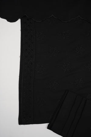 Maya Collection by Sobia Waseem chikankari embroidered dhanak shirt with embroidered shawl and plan bottom MDC-04