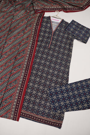 Original Bin Saeed Khaddar 3 PCS Collection RK-04