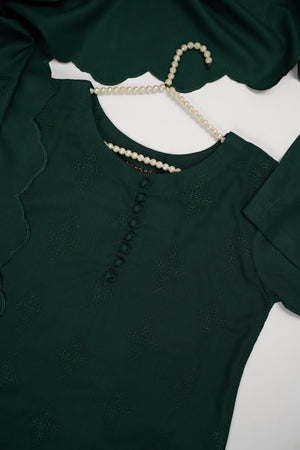 Maya Collection by Sobia Waseem chikankari embroidered Dhanak shirt with embroidered shawl and plan bottom MDC-05