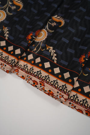 Salina by Sobia Waseem printed khadar shirt with printed shawl and plain bottom SKC-07