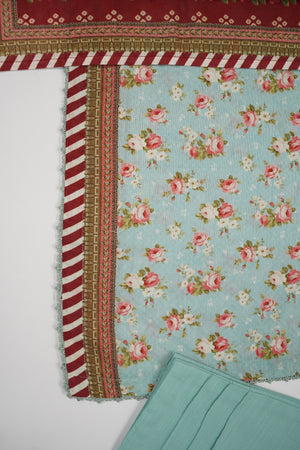 Salina by Sobia Waseem printed khadar shirt with printed shawl and plain bottom SKC-08