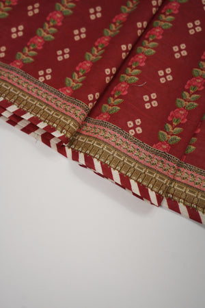 Salina by Sobia Waseem printed khadar shirt with printed shawl and plain bottom SKC-08
