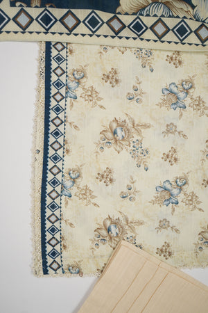 Salina by Sobia Waseem printed khadar shirt with printed shawl and plain bottom SKC-04