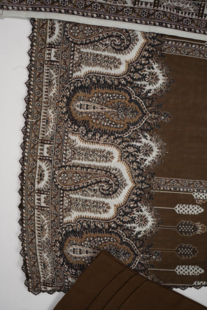 Salina by Sobia Waseem printed khadar shirt with printed shawl and plain bottom SKC-05