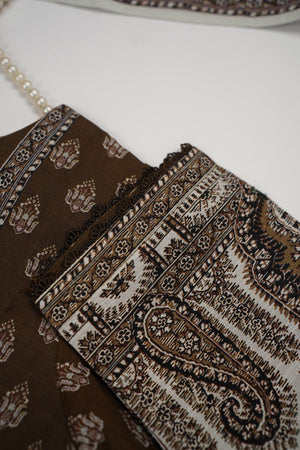 Salina by Sobia Waseem printed khadar shirt with printed shawl and plain bottom SKC-05
