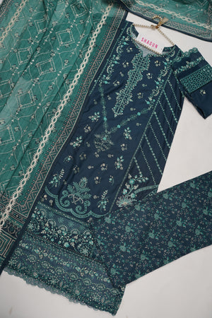 ORIGINAL BIN SAEED PRINTED EMBROIDERED LAWN HST-004