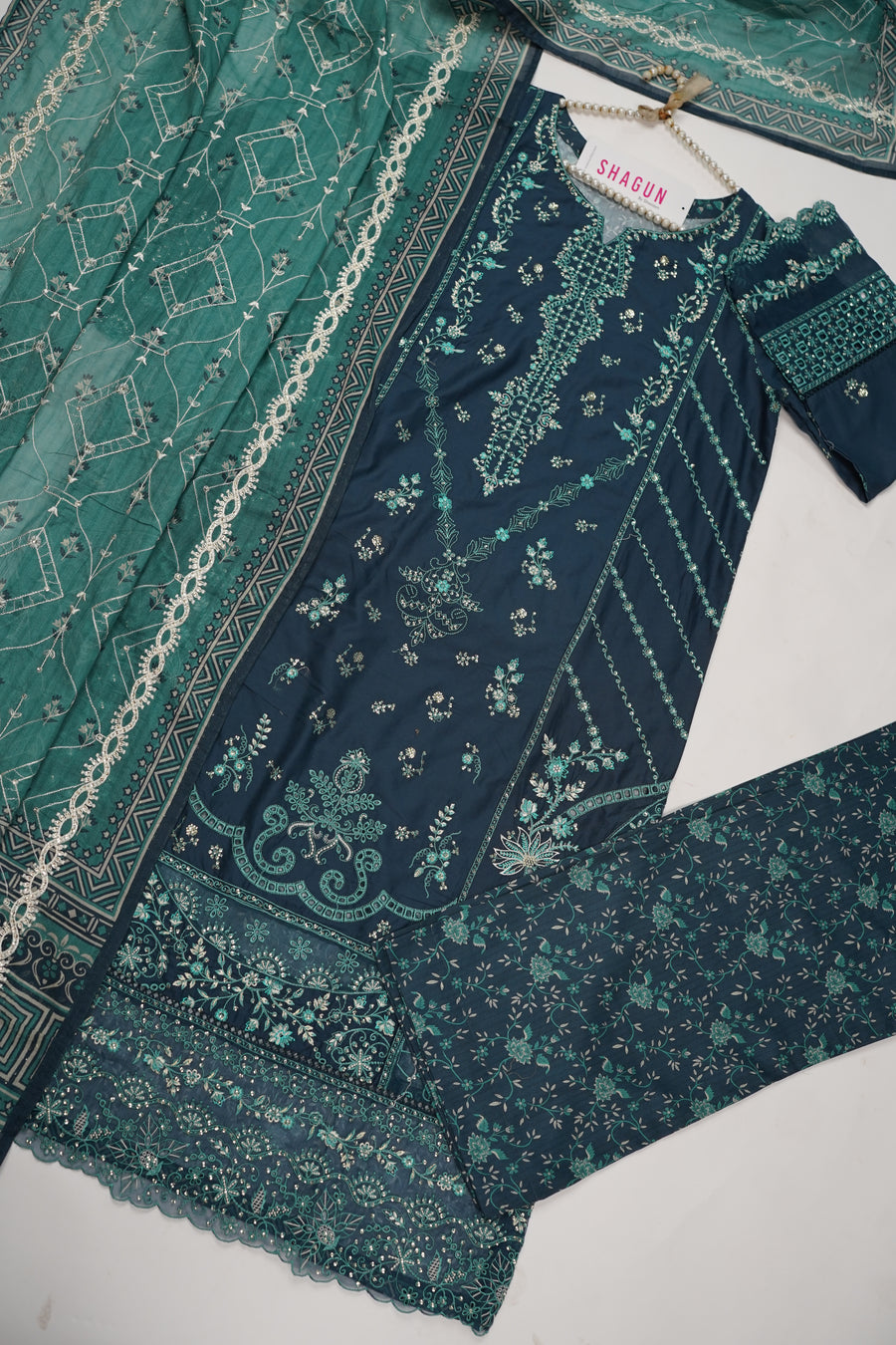 ORIGINAL BIN SAEED PRINTED EMBROIDERED LAWN HST-004