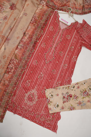 ORIGINAL BIN SAEED PRINTED EMBROIDERED LAWN HST-006