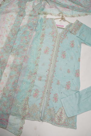 ORIGINAL BIN SAEED PRINTED EMBROIDERED LAWN HST-001
