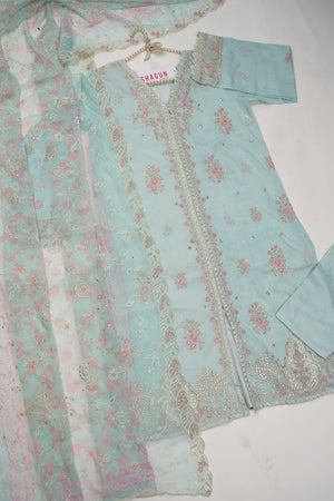 ORIGINAL BIN SAEED PRINTED EMBROIDERED LAWN HST-001