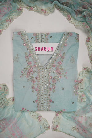 ORIGINAL BIN SAEED PRINTED EMBROIDERED LAWN HST-001