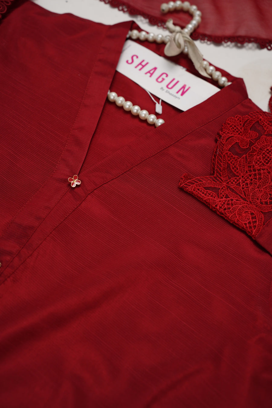 3Pcs Farshi set design (Red)