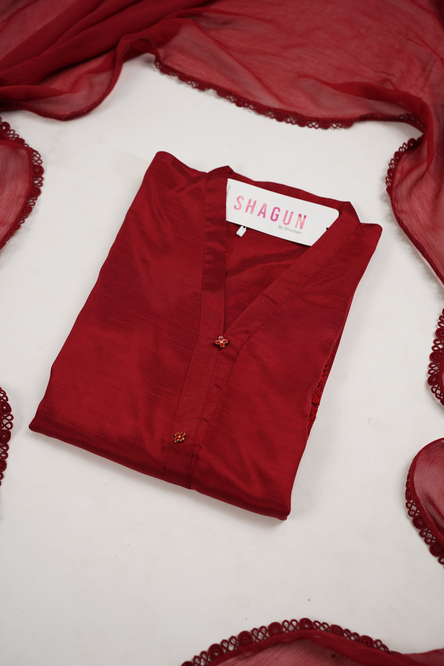 3Pcs Farshi set design (Red)