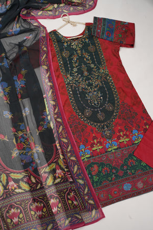 Original Asim Jofa 3pcs Lawn  Collection MT-04
