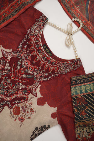 Original Asim Jofa 3pcs Lawn  Collection MT-03