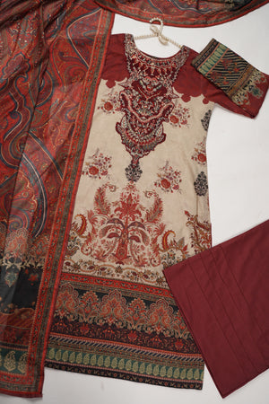 Original Asim Jofa 3pcs Lawn  Collection MT-03