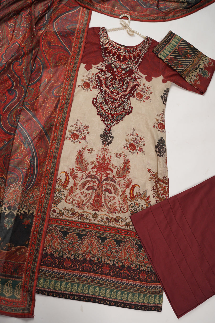 Original Asim Jofa 3pcs Lawn  Collection MT-03