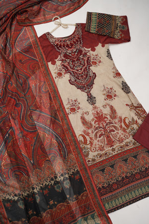 Original Asim Jofa 3pcs Lawn  Collection MT-03