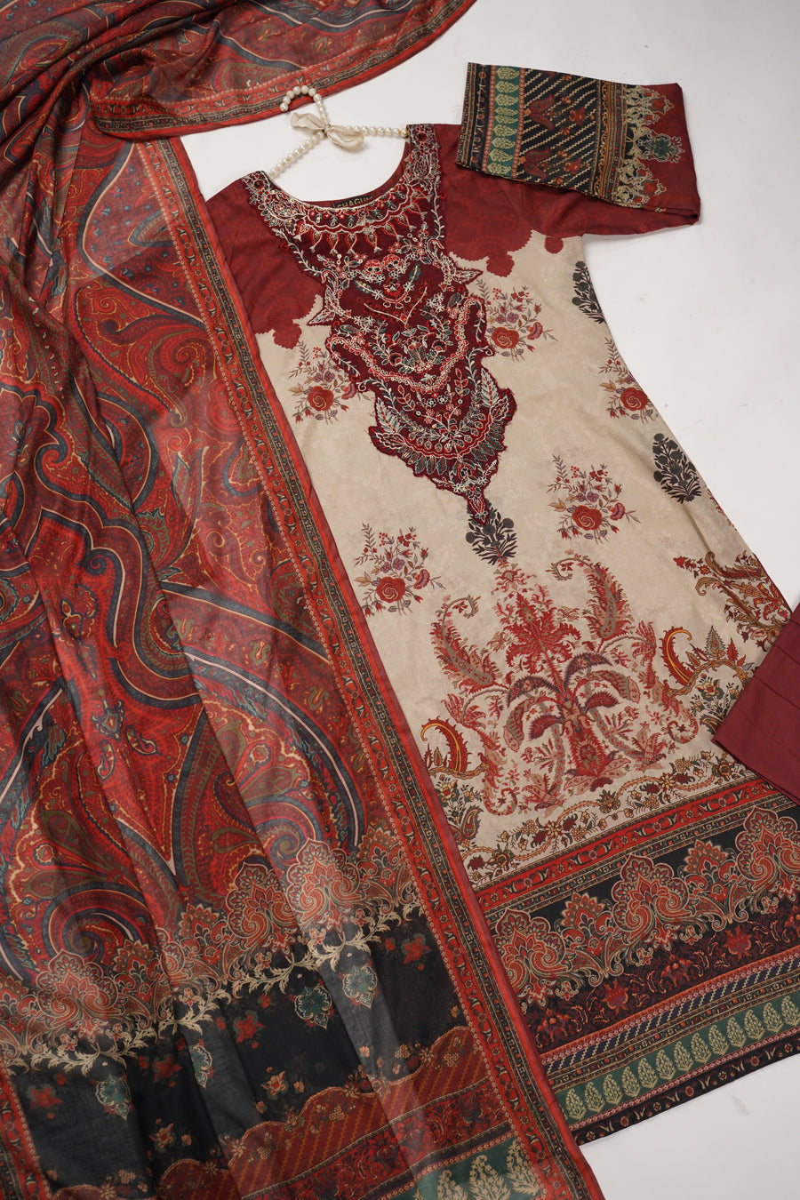 Original Asim Jofa 3pcs Lawn  Collection MT-03