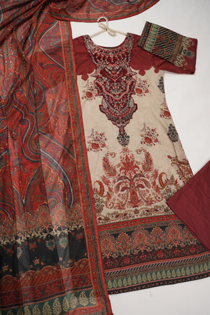 Original Asim Jofa 3pcs Lawn  Collection MT-03