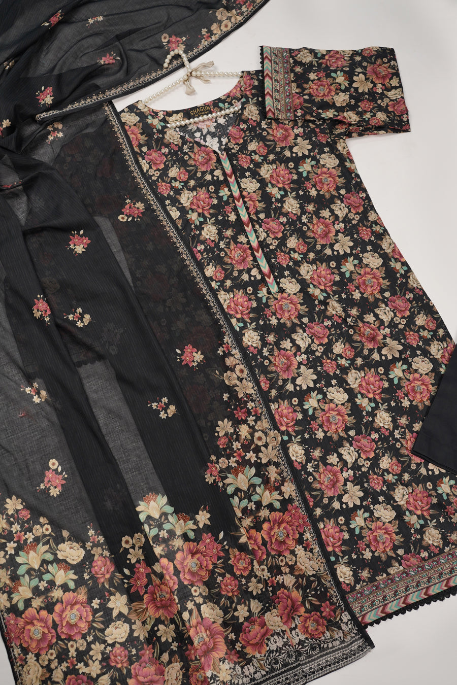Bin Saeed - Trousers - Exclusive Printed 3PC Collection RB-01