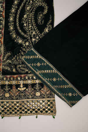 Dastaan Exclusive Velvet collection MM-01 (Green)