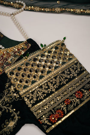 Dastaan Exclusive Velvet collection MM-01 (Green)