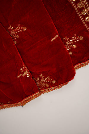 Shagun Linen Collection With Velvet Shawl YT-01