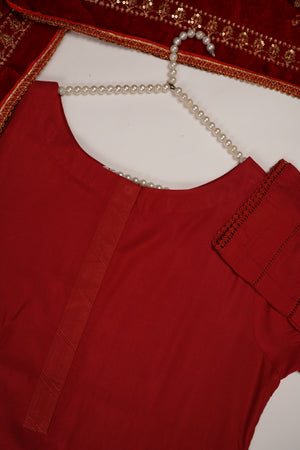 Shagun Linen Collection With Velvet Shawl YT-01
