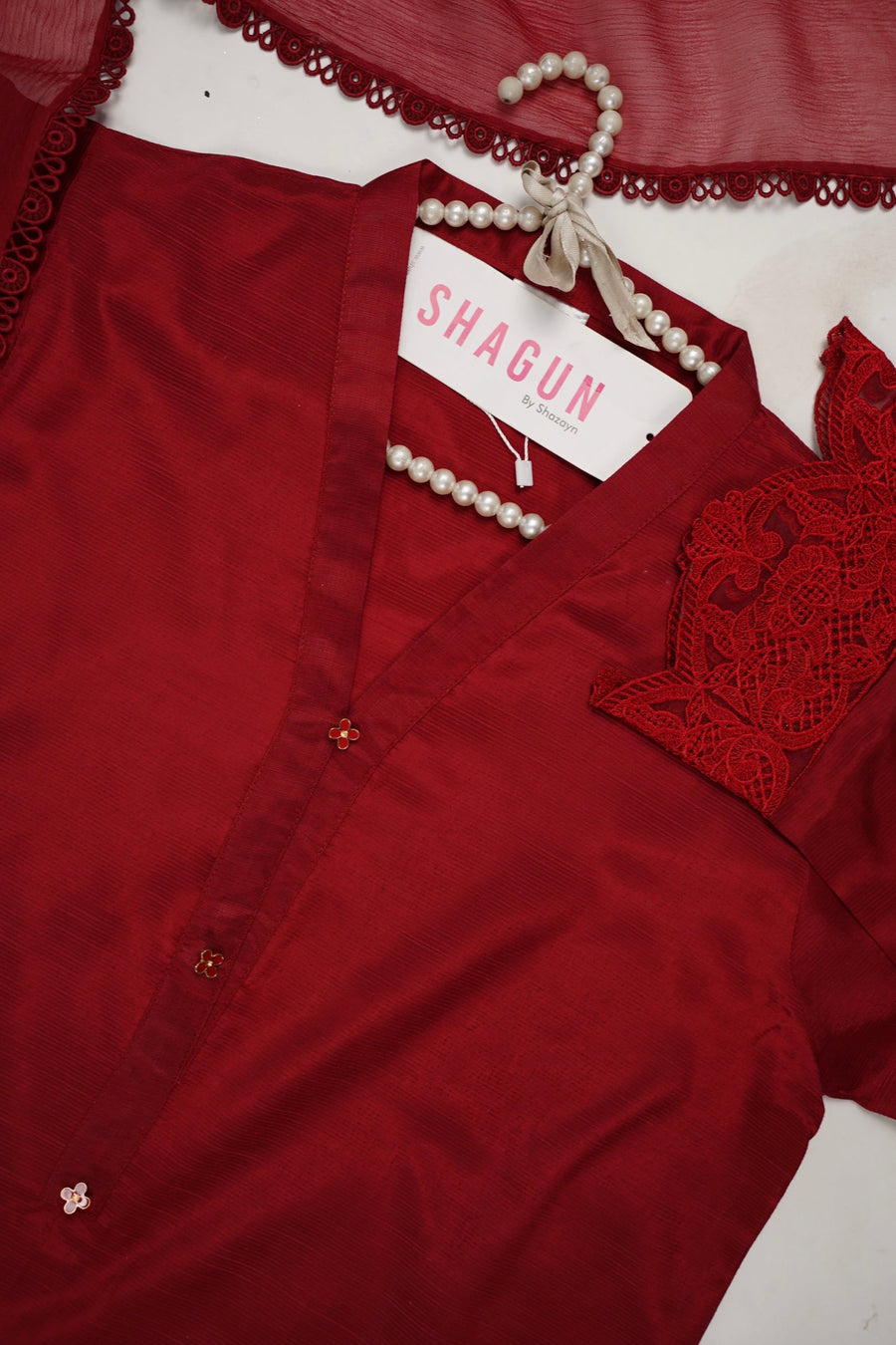 3Pcs Farshi set design (Red)