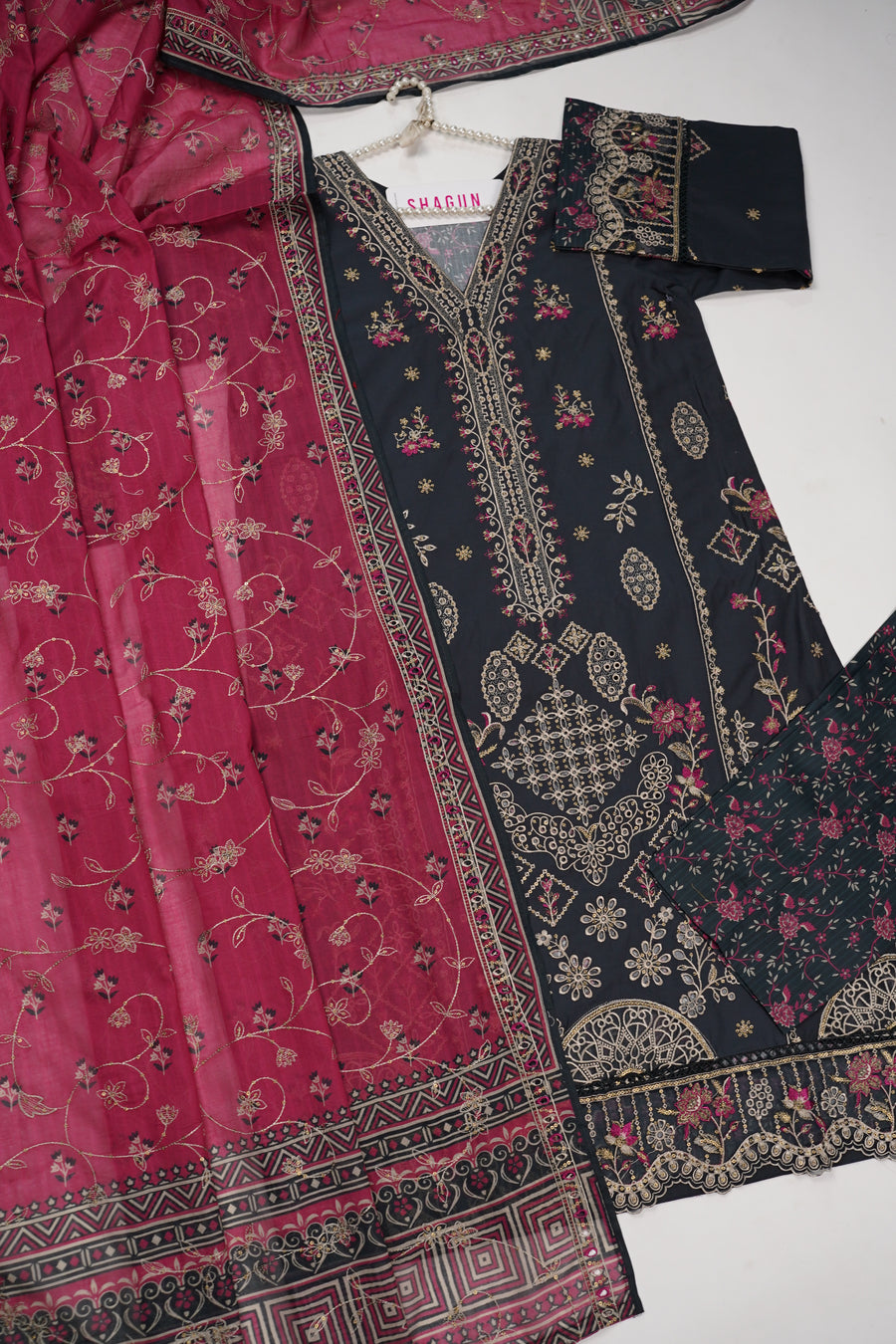 ORIGINAL BIN SAEED EMBROIDERED COTTON EID COLLECTION FH-003