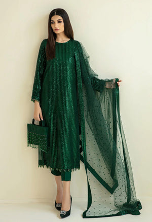BAROQUE INSPIRED EID COLLECTION GLITTER 3PCS SUIT - 01