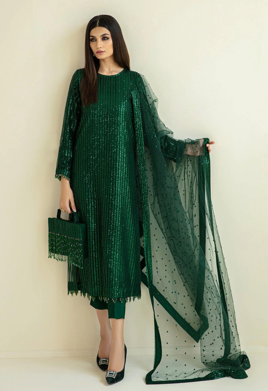 BAROQUE INSPIRED EID COLLECTION GLITTER 3PCS SUIT - 01