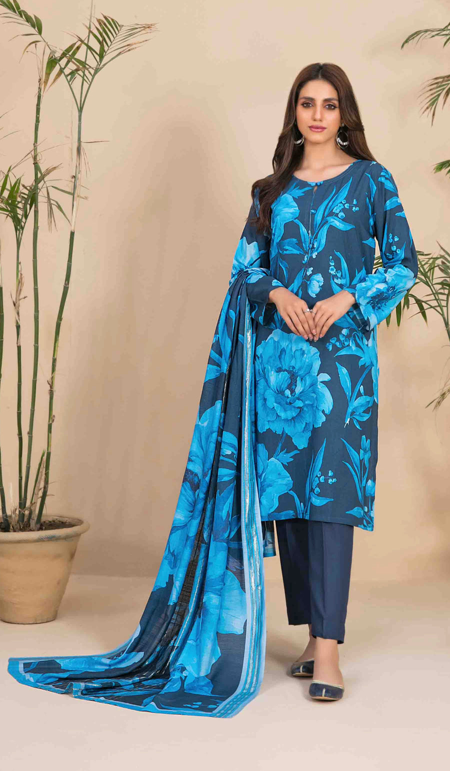 SHANAYA WINTER LINEN COLLECTION WITH DIAMOND DUPATTA