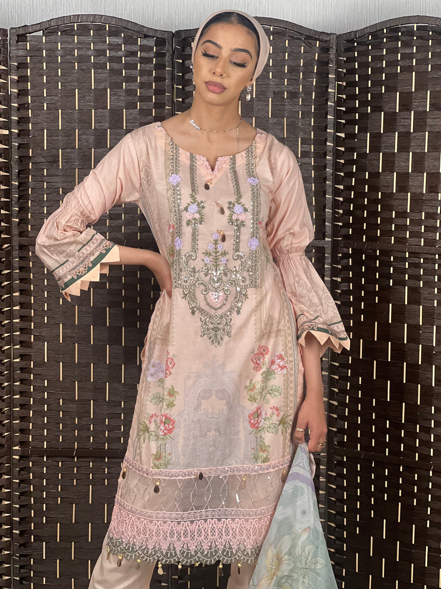 ARZO EID UL ADHA LUXURY LAWN- PINK