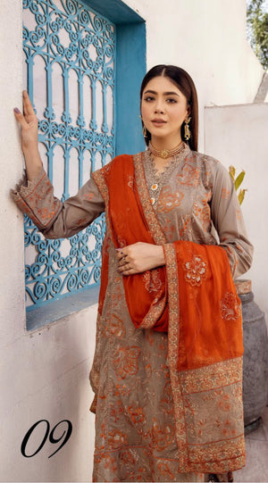 Mahees Exclusive Embroidered Lawn By Shagun