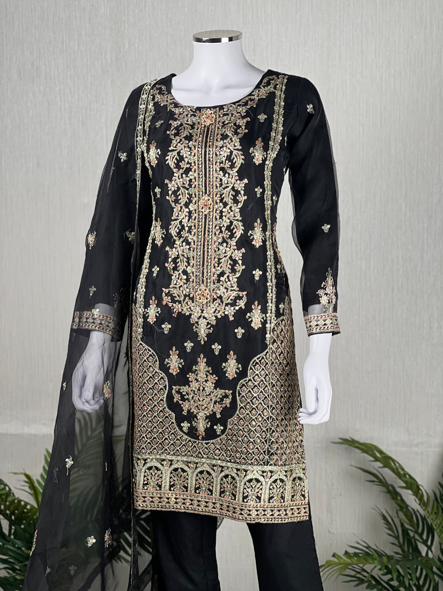 RANGOON- Luxury Organza Ready to Wear - D4