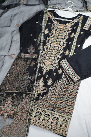 RANGOON- Luxury Organza Ready to Wear - D4