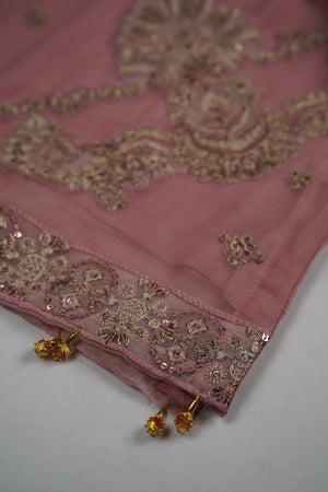 Exclusive Branded Chiffon - Full Chiffon Suit with Net Dupatta & Plazzo bottoms - Ready to Wear - D2
