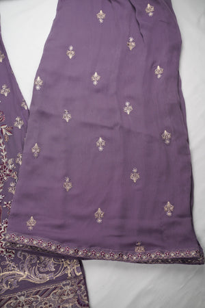 Exclusive Branded Chiffon - Full Chiffon Suit with Net Dupatta & Plazzo bottoms - Ready to Wear - D1