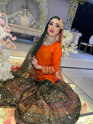 PRE ORDER (READY IN 10 WEEKS) New mehndi wear garara 3 piece