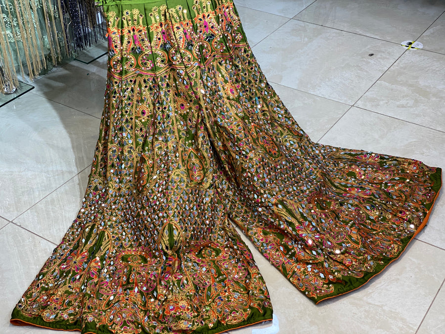 (PRE BOOK) READY IN 8 WEEKS MEHNDI PLAZZOS ( , GREEN , NAVI , PARROT)