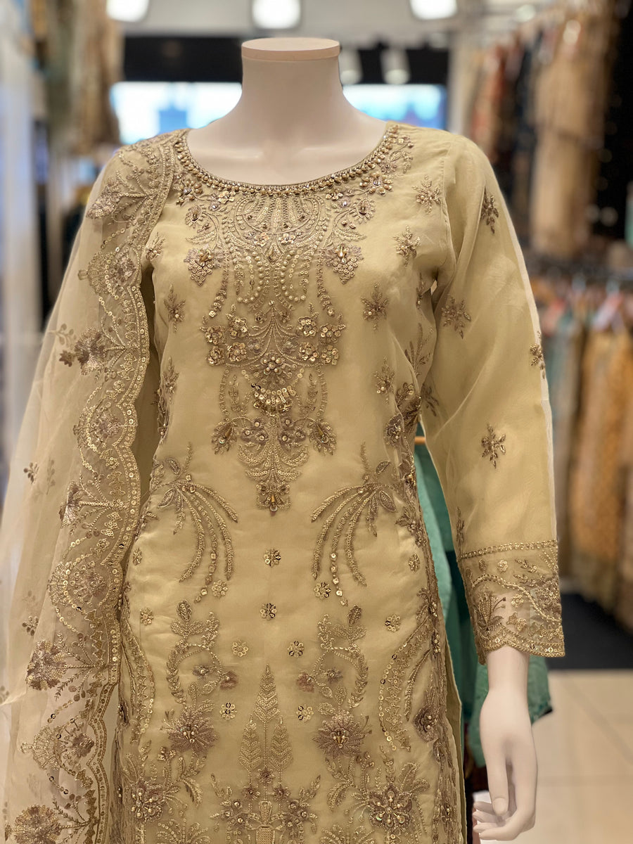 Roush organza 3 piece (ivory)