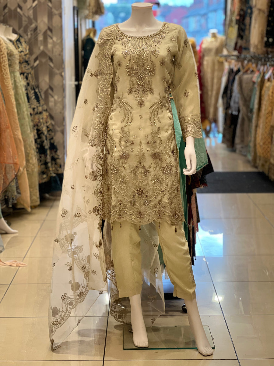 Roush organza 3 piece (ivory)